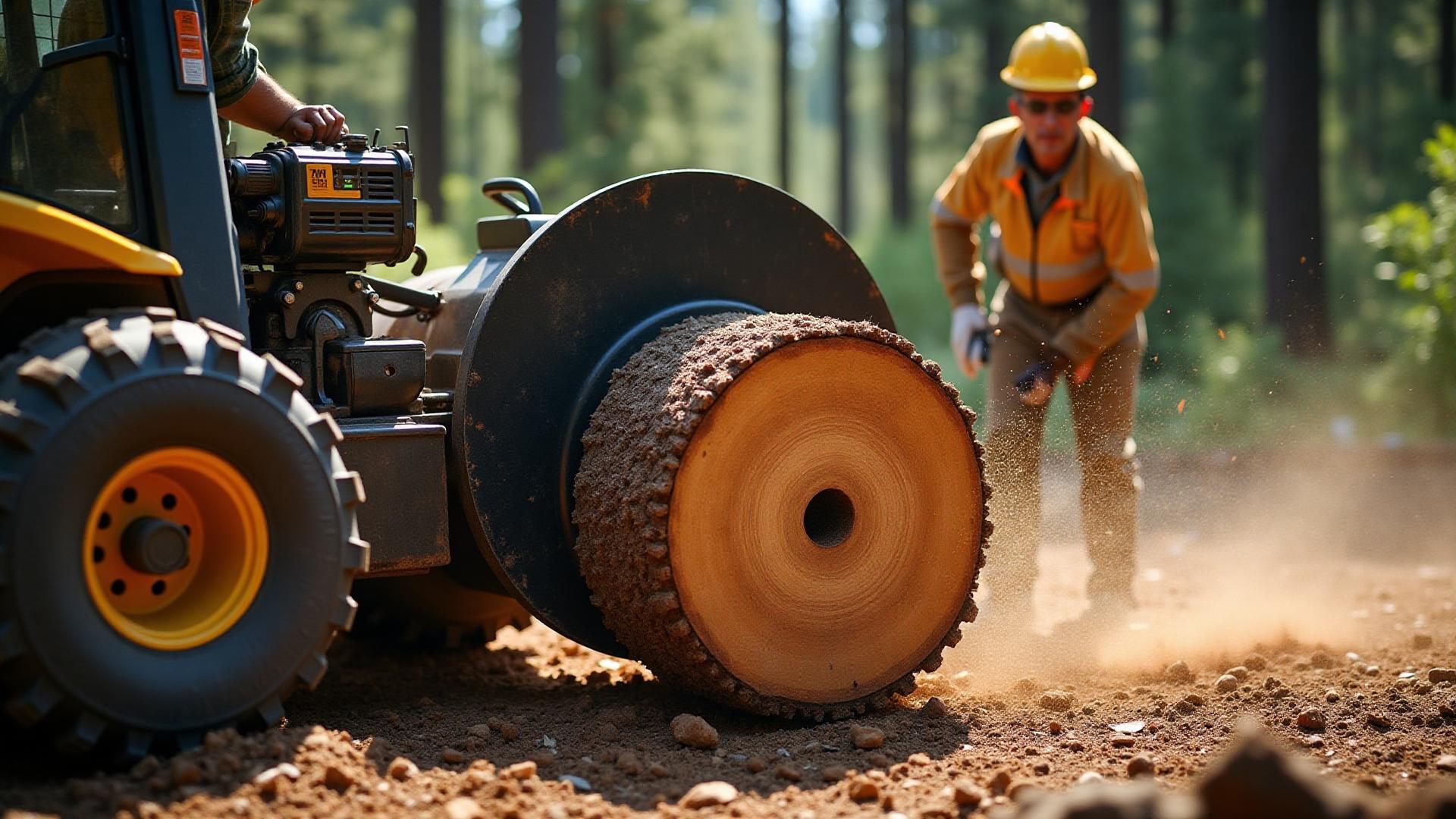 Active tree & stump removal with excavator, skid steer, and dump truck grading and compacting